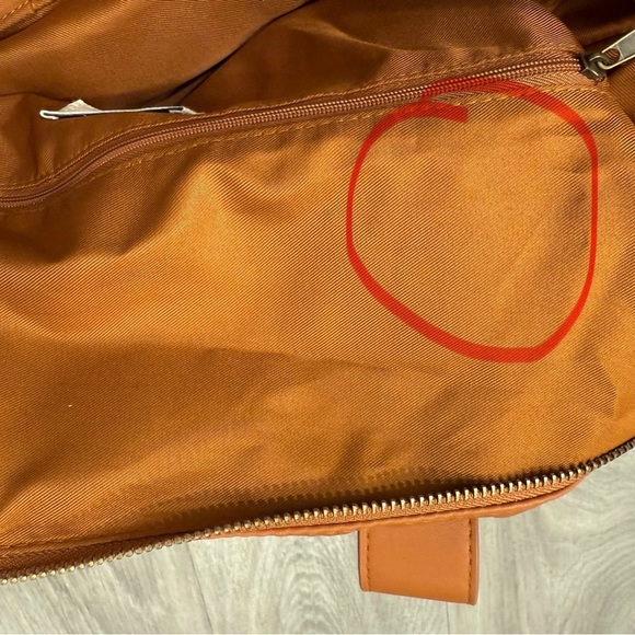 Universal Thread Patchwork Travel Bag - Orange and Tan - Picture 9 of 16